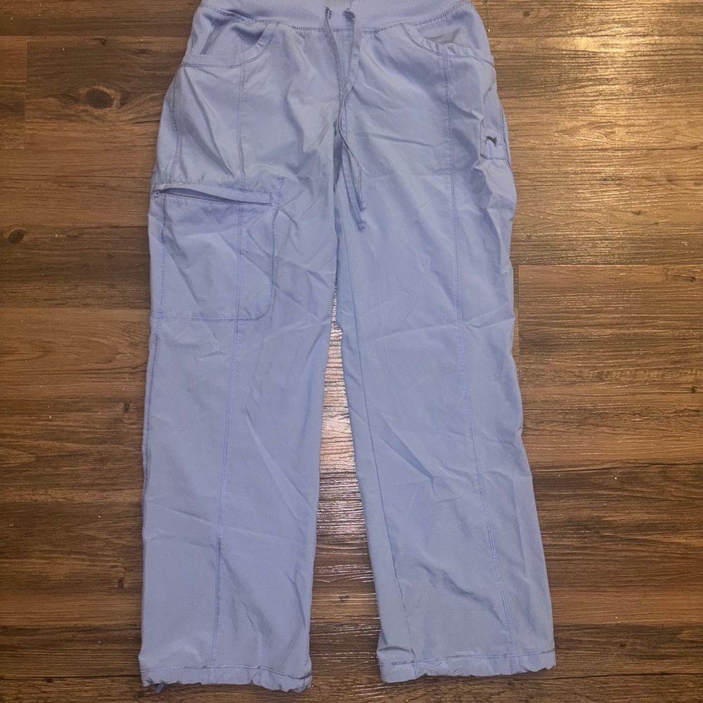Ceil blue straight leg scrub pants for women